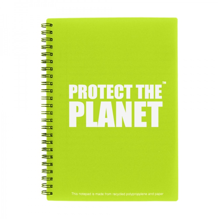 A5 Green Recycled Packaging Notepad
